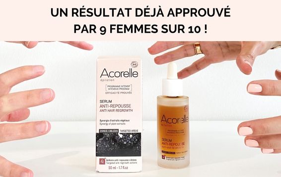 resultat Serum anti-repousse Acorelle resultat